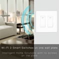 thumbnail image 3 of MOES WiFi Smart Light Switch,2 Gang, No Screw Panel, Remote Control, White, 3 of 8