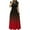 Red-4, variant on Women Short Sleeves Maxi Dresses Floral Printed Loose Plain Casual Long Dresses Patchwork Empire Waist Beach Maxi Dress with Pockets 2024