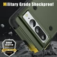thumbnail image 7 of ELEHOLD Rugged Case for Google Pixel 7 Pro,Hybrid Military Grade Drop Protection Built-in Hidden Kickstand Shockproof Armor Cover for Google Pixel 7 Pro 6.7", Green, 7 of 7