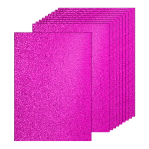 20Sheets Hot Pink Glitter Cardstock, 8.3x11.7 in A4 Glitter Paper Card Stock Shiny Scrapbook 250gsm Sparkly Paper Large Shimmer for Crafts Scrapbook DIY Art Wedding Party