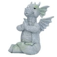 thumbnail image 3 of Small Dinosaur Sculpture Resin Meditated Statue Home Ornament for Garden Tree Courtyard Backyard, 3 of 9