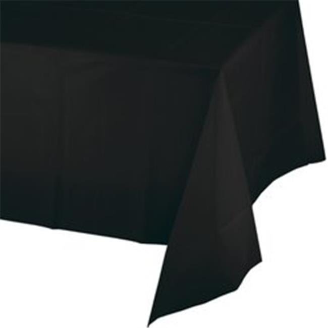 54 x 108 in. Disposable Vinyl Black Table Cover