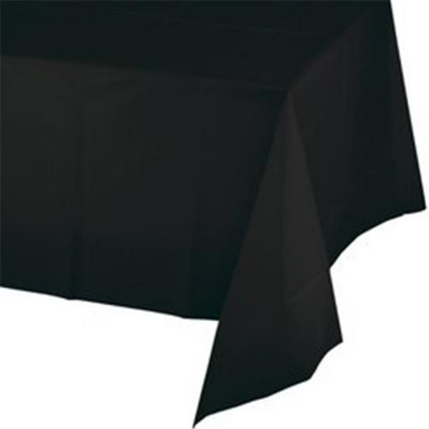 54 x 108 in. Disposable Vinyl Black Table Cover