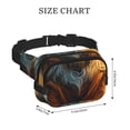 thumbnail image 4 of Balery Prairie Meditating Lion Mochila Cinturón para Mujeres y Hombres, Bolsa de Cintura Impermeable de Doble Capa con Correa, 4 of 9