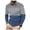 A-Blue617, variant on Bibifish Mens Polo Shirt Two Tone Color Block Panels Zip Front Collar Shirt Simple Chest Pocket Minimalist Tops