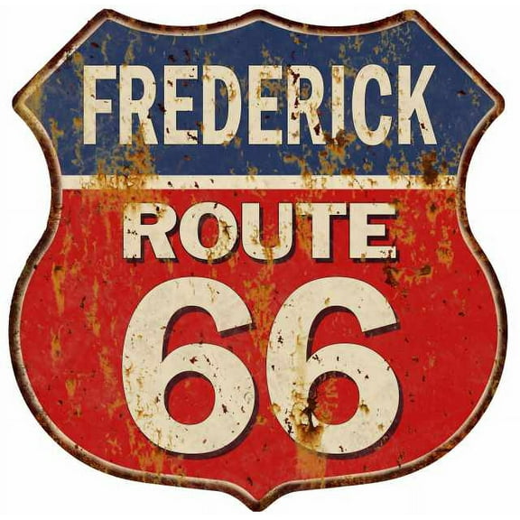 FRANCISCO Route 66 Sign Shield Metal Gift Man Cave Red 211110005493