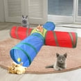 thumbnail image 3 of Cat Tunnels Play Tunnels 4-Way Colorful para Bunny Passageway Tubes Training Zulema Gato Túnel, 3 of 8