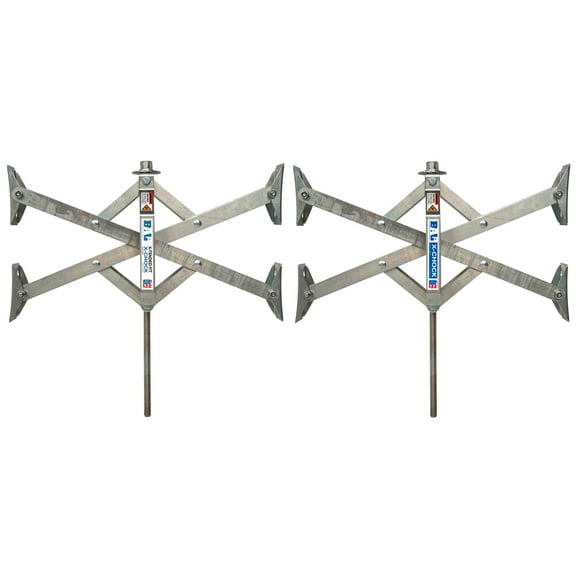 BAL 28024 X-tended Fit X-Chock USA Wheel Stabilizer Tire Chock Wide Dual Tandem Axle Shaped Camping RV Travel Trailer 5th Fifth Wheel Camper 2-Pack - 28024 Norco Industries