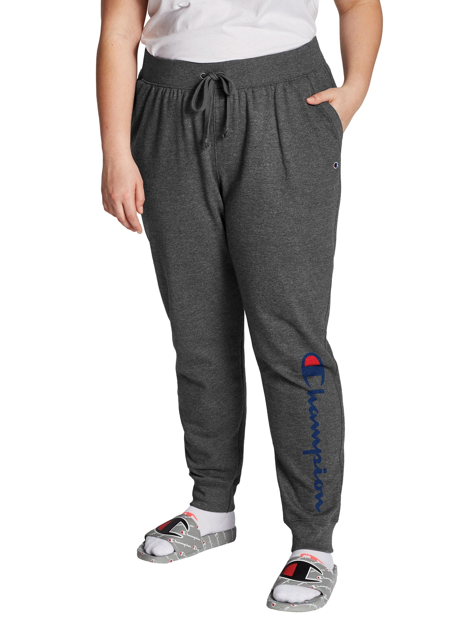 Champion - Champion Womenâs Plus Powerblend Fleece Joggers - Walmart.com - Walmart.com