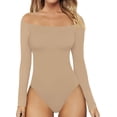 thumbnail image 1 of Xishao Body de manga larga sin mangas con cuello cuadrado para mujer Xishao ropa, 1 of 2