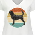 thumbnail image 4 of Inktastic Bloodhound Dog Lover Women's Plus Size V-Neck T-Shirt, 4 of 5