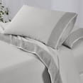thumbnail image 2 of 4 Piece Microfiber Sheet Set – Soft Cooling Bed Sheets with Crochet Lace – Deep Pocket, Wrinkle Free, Breathable, Hotel Luxury Bedding, Light Gray, Queen, 2 of 7