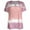 Pink, variant on Deago Women's Tie Dye Print T-Shirt Short Sleeve Casual Loose Round Neck Tunic Tops Blouses Plus Size (Blue, 3XL)