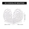 thumbnail image 4 of 50pcs Paper Chocolate Packing Separating Trays Hollow-out Chocolate Muffin Wrappers, 4 of 9