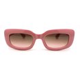 thumbnail image 2 of Womens Mod Rectangle Subtle Weave Pattern Arm Sunglasses Pink - Brown, 2 of 4