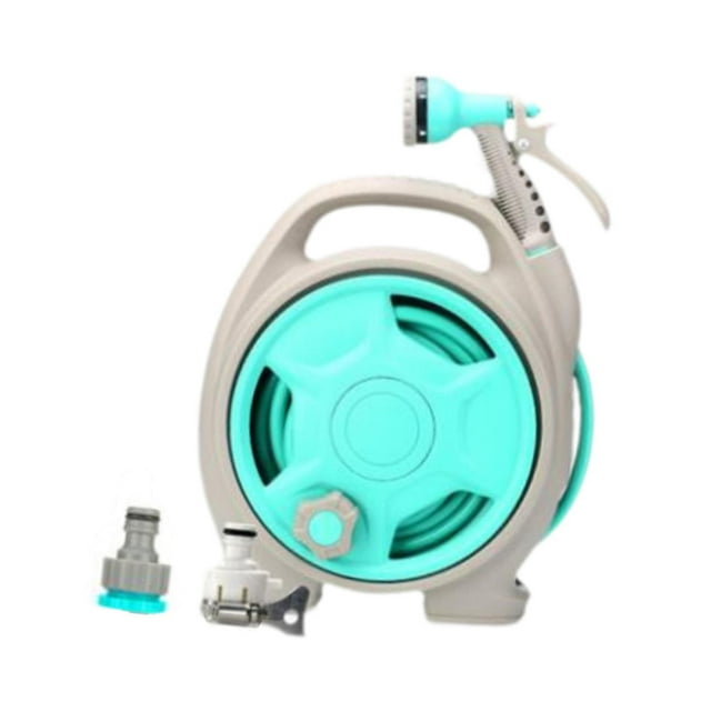 Carro para tubería de agua, resistente al desgaste, alto rendimiento, fácil de usar, rociador de manguera, estante para manguera para herramienta de r Azul