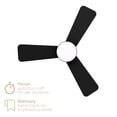 thumbnail image 6 of Aero 32in 3-Blade Smart Flush Mount Fan 2700K-6000K CCT Tunable Range LED Light Kit with Remote Control and Black Hardware with Reversible Blades Weathered Wood or Black Works With iOS or Android App, 6 of 10