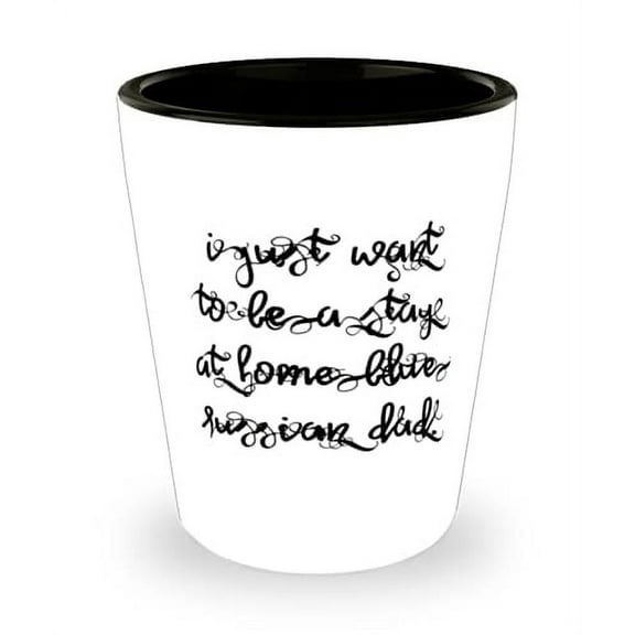 Blue Russian Cat For Cat Lovers, I Just Want to Be a Stay at Home Blue, Fun Blue Russian Cat Shot Glass, Ceramic Cup From Friends