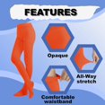 thumbnail image 4 of ORUYROP Women's Solid Colored Opaque Microfiber Footed Tights, 4 of 7