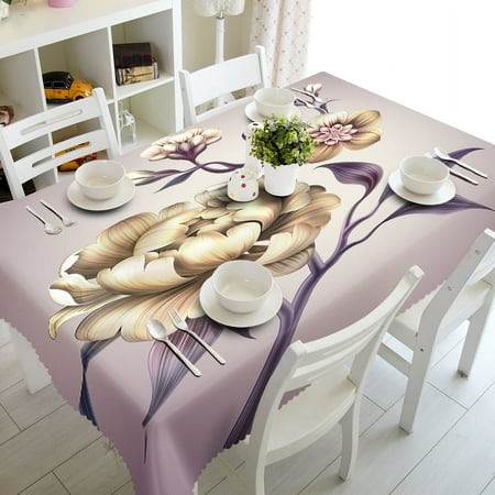 

Pretty Floral Tablecloth Rectangular Linen Stain Resistant Kitchen Tablecloth Home Party Wedding r Fireplace Countertop