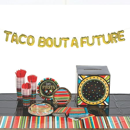 Fiesta Grad Tableware Kit for 24 Guests, Party Supplies, Graduation, 376 Pieces