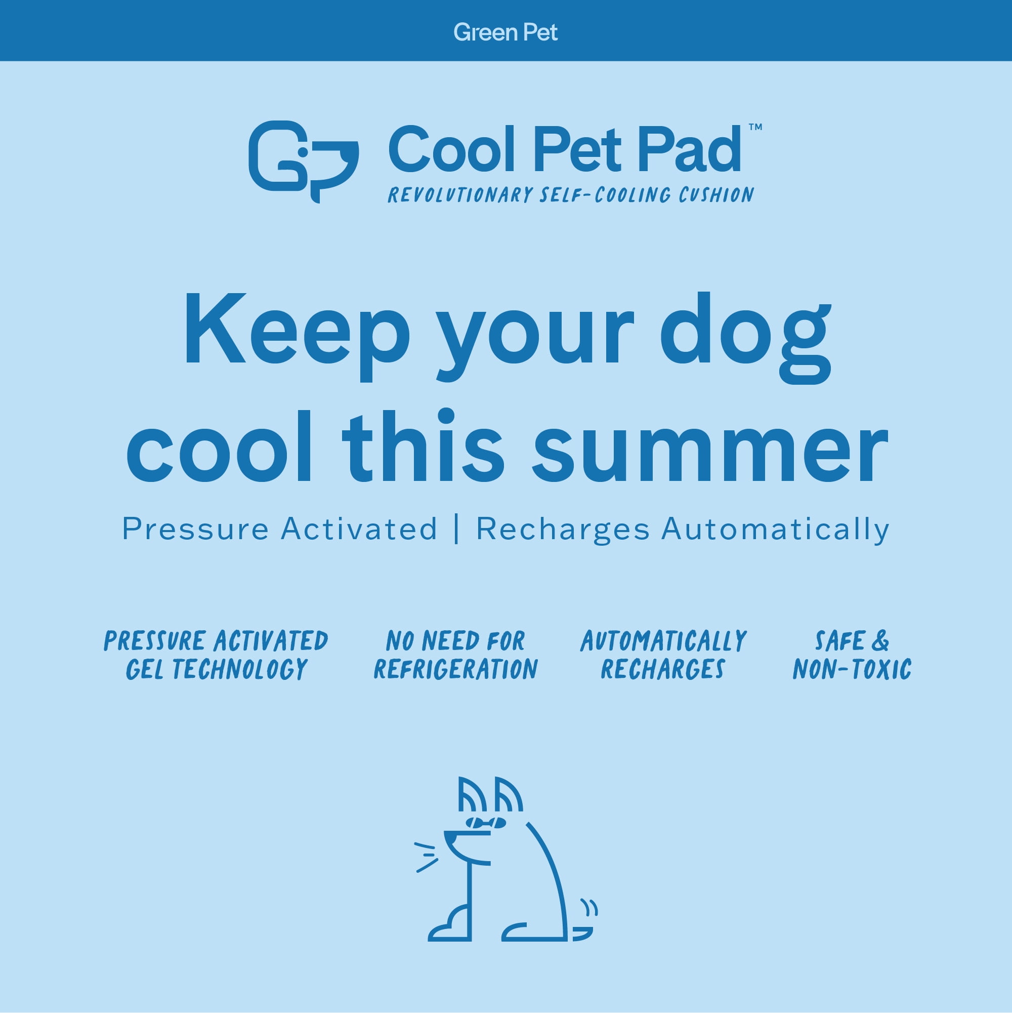 The Green Pet Shop Dog Cool Pet Pad X-Large