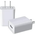 thumbnail image 1 of USB Wall Charger USB Wall Plug 5V 2A AC Power Adapter Compatible with iPhone,Pad,Samsung,Tablet and More (White 2pack) 5V2A with box, 1 of 2