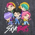 thumbnail image 2 of Mens KPop Demon Hunters Saja Boys Chibi Group Lightweight Hoodie, 2 of 2