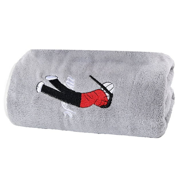 Shower Towel Soft Comfortable Cartoon Embroidery Highly Absorbent Quick Drying Multipurpose Coral Fleece Washable Sensitive Skin Hand Towel for Dorm