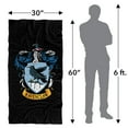 thumbnail image 6 of Harry Potter Ravenclaw Crest Black Officially Licensed Beach Towel 30' X 60', 6 of 6