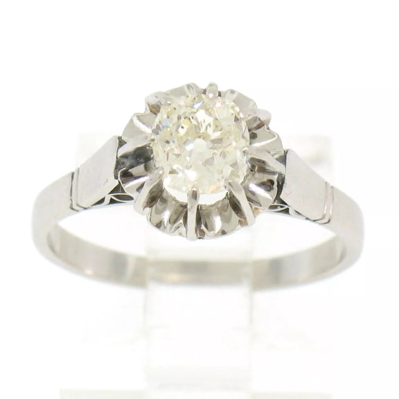 1.3 Ct Round Cut Diamond Ring 925 Sterling Silver Engagement Gift