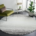 thumbnail image 2 of SAFAVIEH Berber Sera Abstract Shag Area Rug, 7' x 7' Round, Ivory/Grey, 2 of 8