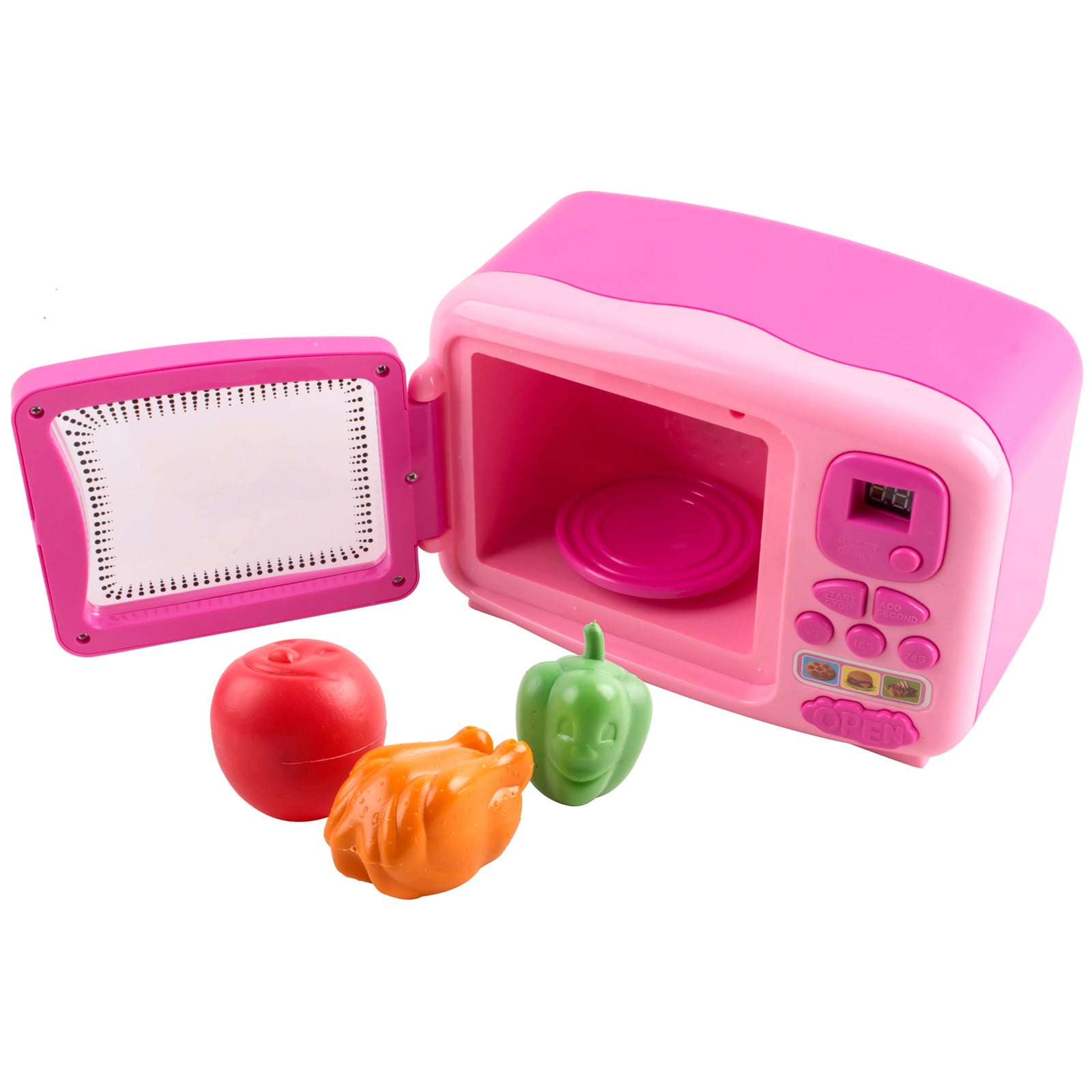 Mini Microwave Oven Water Dispenser Kettle w/ Light Sound Kids Pretend Play 