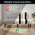 thumbnail image 6 of Eurhowing Armless Sofa Cover, Fuzzy Plush Non-Slip Futon Slipcover, Fall Winter Thick Sofa Bed Furniture Protector, Loveseat, Black, 6 of 10