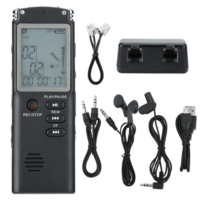 Grabadora de audio digital profesional USB de 8 GB, 16 GB y 32 GB con grabadora de sonido WAV/MP3 (16 GB)