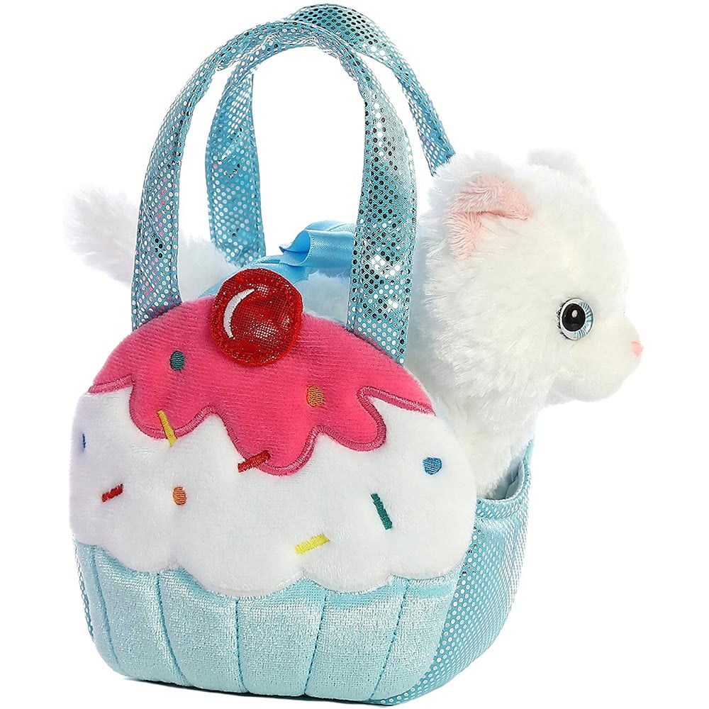 Aurora Fancy Pal Pet Carrier Collection Cat White With Bag Soft Kids 8 Inches 