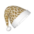 thumbnail image 2 of Honeii Gold Drops Print Hat Santa Claus Hat For Xmas Party, Christmas Caps For Boys Girls Child,Christmas Beanie, 2 of 6