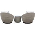thumbnail image 5 of Bowery Hill Coastal Driftwood Gray Finish Wicker Patio 3-Pack, 5 of 11