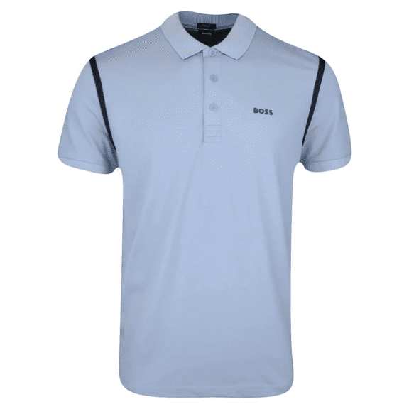 Hugo Boss Men's Paddy Tape Short Sleeve Polo Shirt, Pastel Blue
