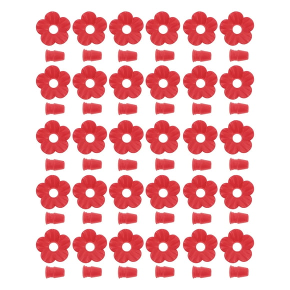 Reemplazo de flores de 30 piezas para alimentador de colibríes Unique Bargains, componentes de plástico para alimentador de colibríes que atraen colibríes, color rojo