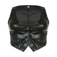 thumbnail image 4 of Women‘s Vest Leather V Neck Sleeveless Button Closure Design Slim Fit Breathable Versatile Tank Tops, 4 of 6