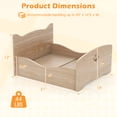 thumbnail image 3 of Gymax Elevated Pet Bed Frame Indoor Large Cat Bed w/ Rails Cute Headboards Animals Bed, 3 of 10
