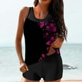 thumbnail image 2 of Enjoytime Tummy Control Swimsuits for Women Floral Printed 2 Piece Bathing Suit Flowy Modest Swimwear with Shorts, 2 of 6