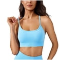 thumbnail image 1 of Mujeres de color sólido cuatro filas ajustable inalámbrico sujetador doble hombro yoga deportes sujetador a prueba de choques, ejercicio deportes sujetadores para mujeres, 1 of 6