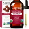 Cliganic USDA Organic Jojoba Oil, 100% Pure (2oz) | Natural Cold Pressed Unrefined Hexane Free Oil for Hair & Face | Base Carrier Oil