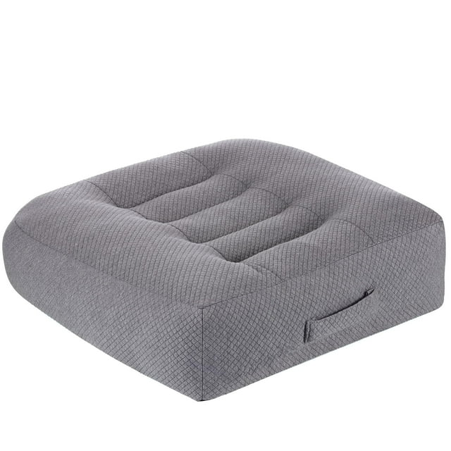 Cojín de asiento WSGJHB grande, extra grueso, para silla de oficina, gris