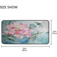 thumbnail image 6 of SKYSONIC Watercolor Lotus Dragonfly Kitchen Mats Washable Long Floor Runner Rug Non-Slip Fatigue Area Rugs Floral Leaf Absorbent Doormat Cushioned for Farmhouse Home Bath Indoor Outdoor Decor 39x20 in, 6 of 7