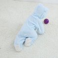 thumbnail image 4 of Adarl Winter Warm Newborn Baby Boy Girl Fleece Jumpsuit Hooded Romper Coat Outwear Blue 3-6 Months, 4 of 10