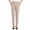 Beige, variant on Women's Plus Size Summer Pants Button Straight Leg Trousers with Pockets Comfortable Flattering Fit for Casual Work Outings