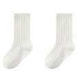 thumbnail image 2 of FAIWAD Toddler Boys Girls Mid-Calf Socks Solid Color Stretchy Socks Kids School Uniform Daily Socks, 2 of 3